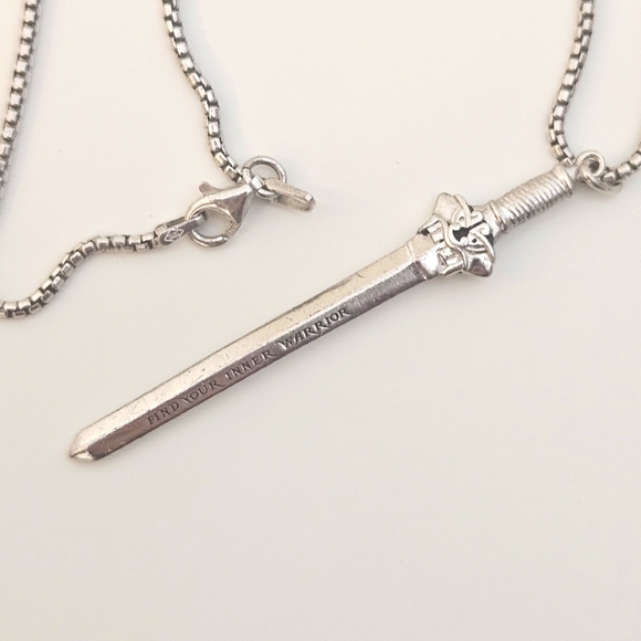 Xrocklove Mulan 925 Stamped Sterling Find Your Inner Warrior Sword Pendant